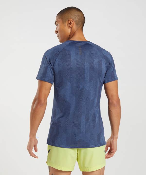 Panske Tricka Gymshark Apex Čierne Siva / Modre | JW0653819